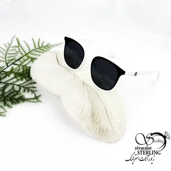 عینک دودی سفید طرح کلاسیک کد 19048