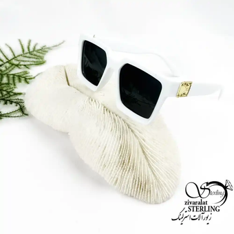 عینک دودی سفید مربعی کد 19050