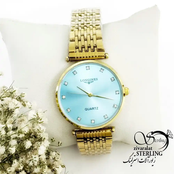 ساعت صفحه گرد آبی برند لونژین (LONGINES) کد 19336
