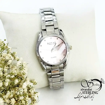 ساعت طرح رولکس برند رویال (ROYAL) صفحه صورتی کد 19342
