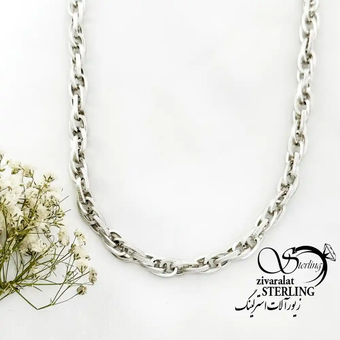 زنجیر نقره مردانه عیار925 ساخت ایتالیا کد 19390