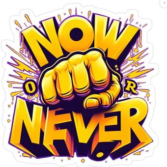 برچسب DTF استیکر حرارتی لباس مدل الان یا هرگز