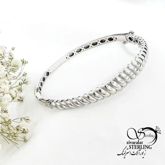 دستبند النگویی نقره ایتالیا با عیار925 طرح کلاسیک کد 19488