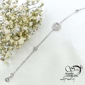 دستبند نقره ایتالیایی عیار925 کد 19569