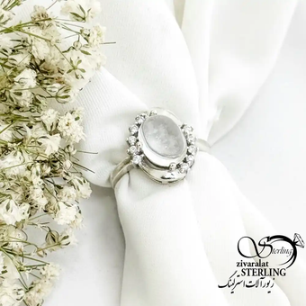 انگشتر نقره درنجف عیار 925 ساخت ایتالیا کد 19603