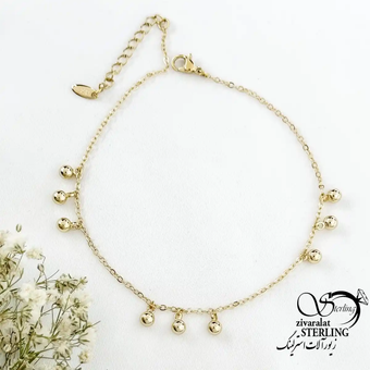 پابند ژوپینگ طرح طلا آویز گوی کد 19712