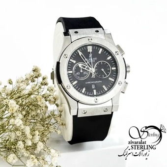 ساعت استیل بند سیلیکونی برند هابلوت گرند کد 19929