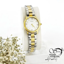 ساعت استیل دورنگ صفحه سفید برند IEKE کد 19955