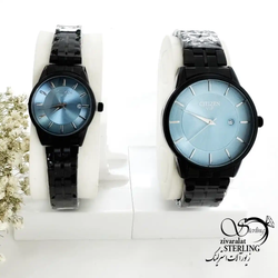 ساعت ست استیل مشکی صفحه آبی مارک CITIZEN کد 19998