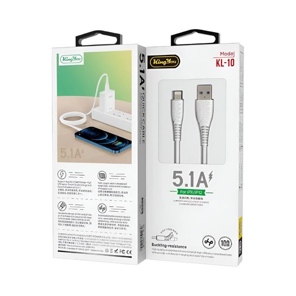 کابل شارژ آیفون KingYou مدل KL-10