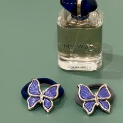 کش مو حوله ای با اکسسوری گل و پروانه