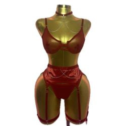 ست زنبوری 3تیکه بندجوراب دار