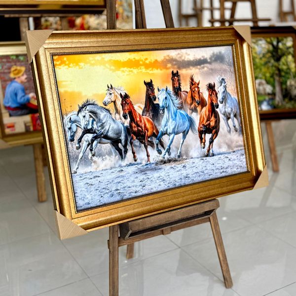 تابلو فرش ماشینی با قاب چوبی 119