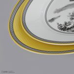 سرویس چینی 102 پارچه غذا خوری چینی زرین ایران سری ایتالیا اف مدل ویلیج درجه یک