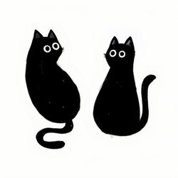 استیکر مدل پیشی‌ گوگولی سیاه