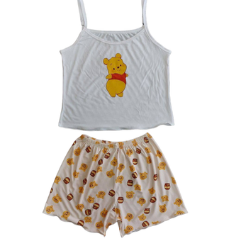 ست کراپ و شلوارک طرح پو