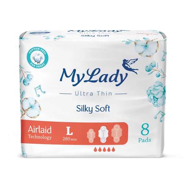 نوار بهداشتی مای لیدی مدل Silky Soft سایز بزرگ مجموعه 6 عددی