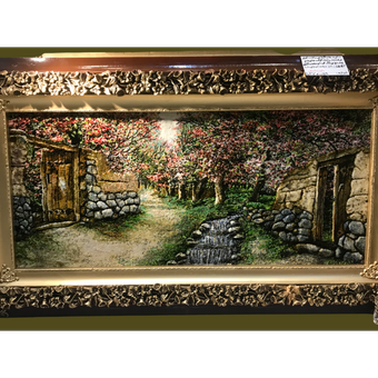 تابلوفرش دستبافت تبریز کوچه باغ