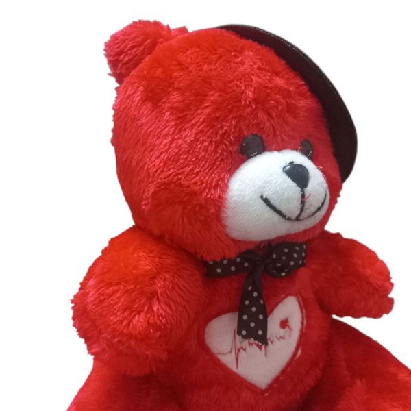 عروسک مدل خرس کلاهدار ارتفاع 20 سانتی متر