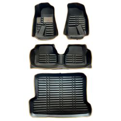 کفپوش پنج بعدی خودرو مدل نواردار مناسب برای سمند سورن به همراه کفپوش صندوق