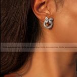 گوشواره جواهری پاپیون مینیمال