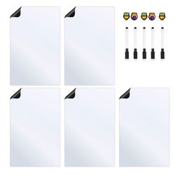 تخته وایت‌برد هوم اند فریج مدل Pack 5x5 سایز 22.5x15x0.05 سانتی‌متر به همراه ماژیک و مگنت مجموعه 15 عددی