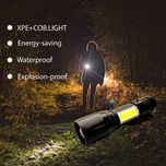 چراغقوه دستی مدل شارژی با نور مهتابی مجموعه 2 عددی