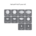 سرویس غذاخوری 35 پارچه چینی زرین ایران سری شهرزاد مدل رومینا درجه عالی