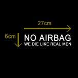 برچسب بدنه خودرو طرح No airbag مدل Shb09