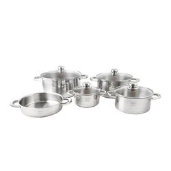 سرویس پخت و پز 9 پارچه پارس استیل مدل کفه سه لایه - خرید از نمایندگی کرج