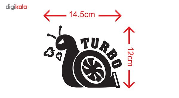 استیکر خودرو طرح Turbo