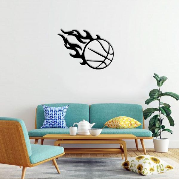 استیکر دیواری ماهوت طرح توپ بسکتبال