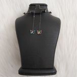 گوشواره زنانه مدل بخیه طرح پروانه کد butf115