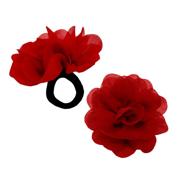 کش مو دخترانه طرح گل کد 120078 بسته 2 عددی