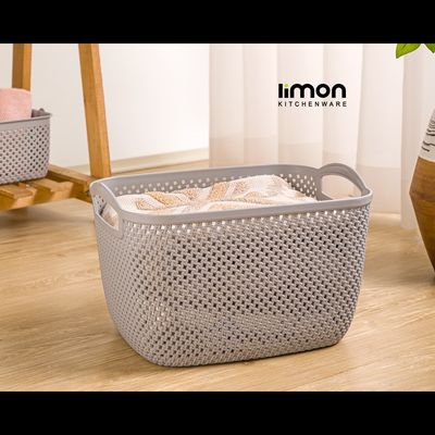 لیمون-سبد رخت مستطیل متوسط طرح بافت