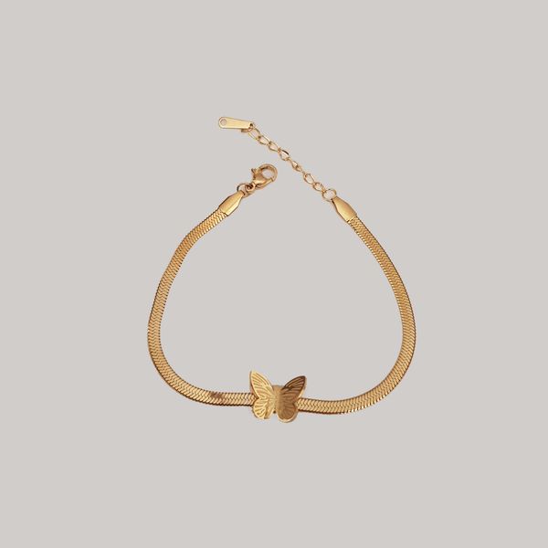 دستبند زنانه استینلس استیل مدل پروانه