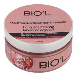 ماسک تقویت کننده و نرم کننده مو بیول مدل Moroccan Argan Oil مناسب برای انواع مو حجم 220 میلیلیتر، ترمیم کننده و مؤثر در برطرف ک