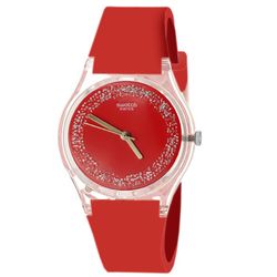 ساعت مچی عقربه ای دخترانه مدل نگین دار کد s-gh