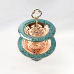 شیرینی خوری مس و فیروزه دوطبقه هنرپارس