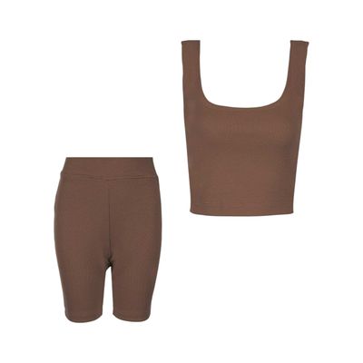 ست تاپ و شلوارک زنانه مدل MDSS-CH1925