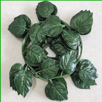 گل مصنوعی مدل ریسه برگ خطی لوبیا بسته 12 عددی