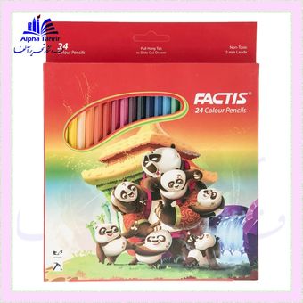 مداد رنگی 24 رنگ جعبه مقوایی ( فکتیس )