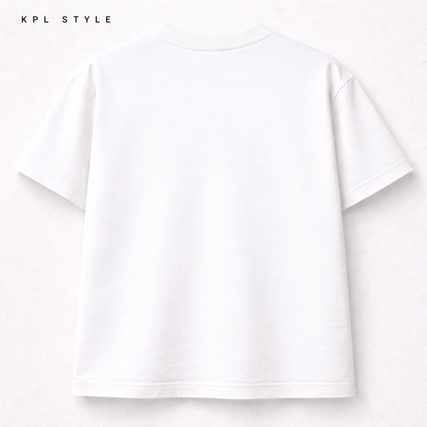 تیشرت باکسی 100٪ پنبه با چاپ مینیمال | کد 1326