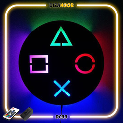 تابلو بک لایت طرح لوگو یا آیکون پلی استیشن دیزانور کد D033