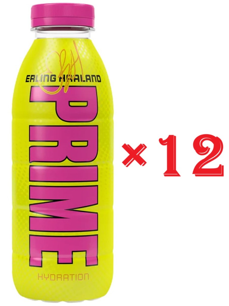شل 12 عددی عمده نوشیدنی انرژی زا ورزشی اورجینال پرایم ارلینگ هالند 500 میلی لیتر PRIME Hydration Erling Haaland