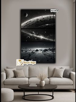 تابلوی سیاه سفید/  زیبایی‌های بی‌پایان فضا 🌌 کد S1
