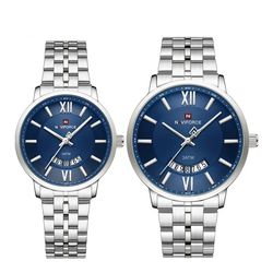 ست ساعت مچی عقربه ای زنانه و مردانه نیوی فورس مدل NF9238SBES