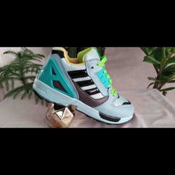 کتونی آدی داس آبی فیروزه ای کد269