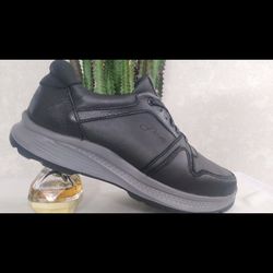 کفش تمام چرم مشکی بند دار مدل پازل کد357