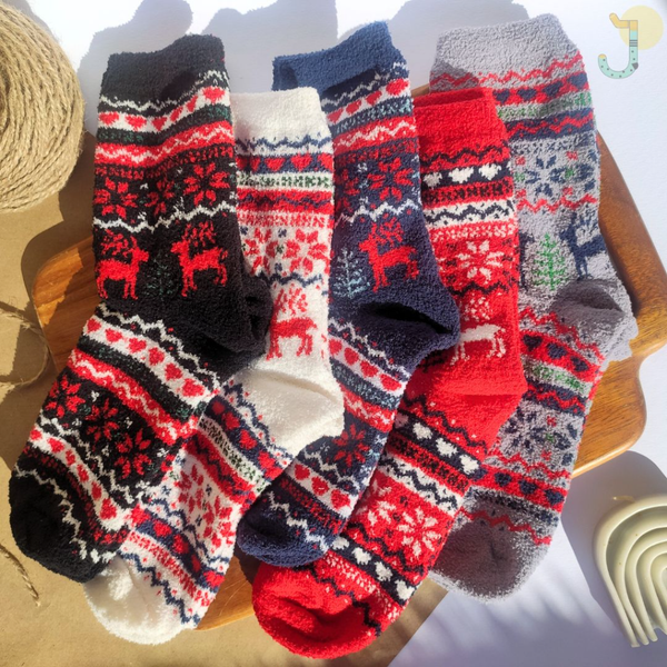 جوراب ساقدار بوکله یونیسکس طرح کریسمسی برند SUS MOOD